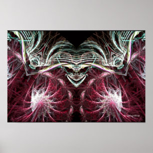 O pôster de arte fractal do Coringa