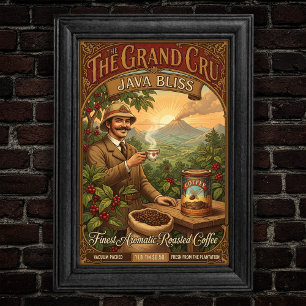 O Poster de café da Grande Cru Java Bliss