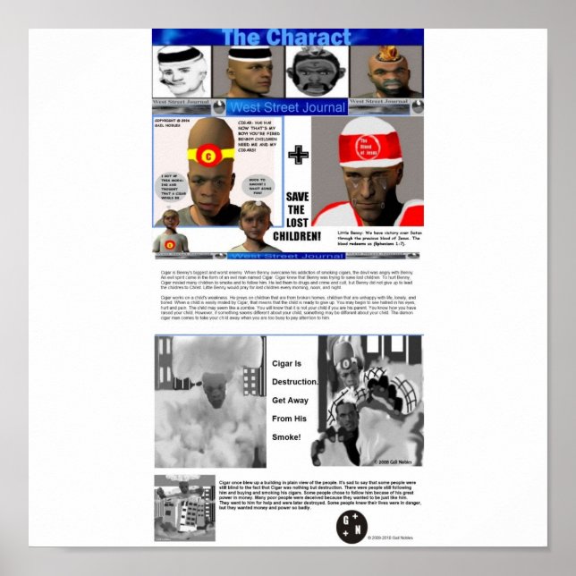 O Poster de Caracteres (Frente)