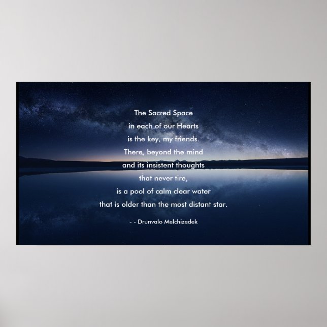 O Poster de Espaço Sagrado (Frente)