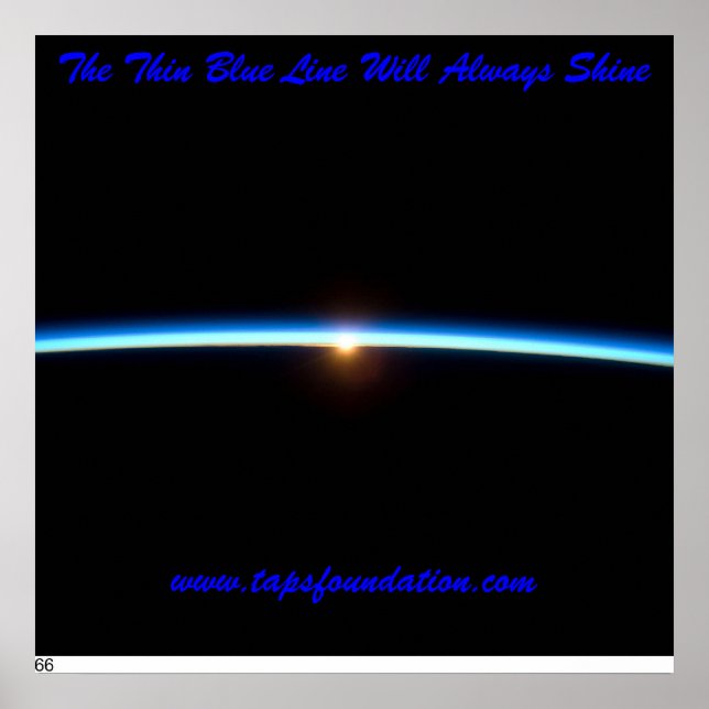 O Poster de linha azul fina (Frente)