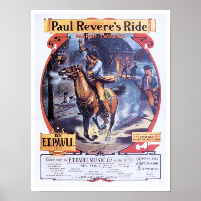 O poster de Paul Revere (Frente)