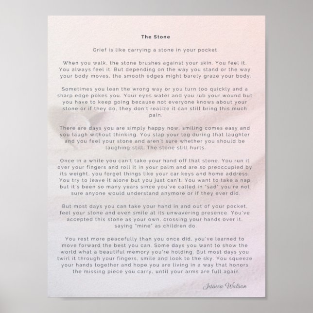 O poster de pedra (Frente)