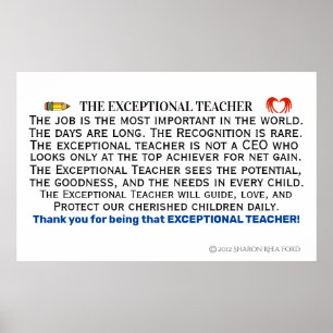 O Poster de Professor Excepcional REVISADO