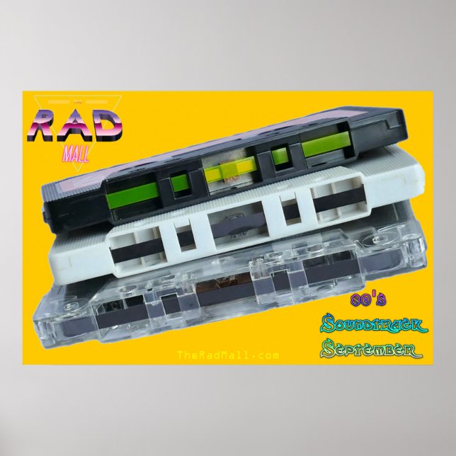 O Poster de "Trilha Sonora de anos 80" de Rad Mall (Frente)