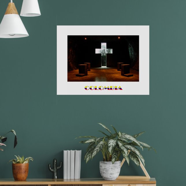 O Poster de viagens da Catedral de Sal (Sala de Estar 1)