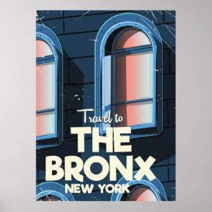 O poster de viagens da Nova Iorque de Bronx