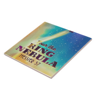 O poster de viagens Espacial da Nebulosa do Anel (