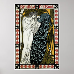 O poster de William H Bradley do vintage do beijo