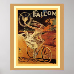 O poster do anúncio do vintage para o falcão