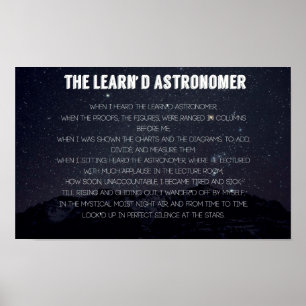 O poster do astrónomo de Learn'd