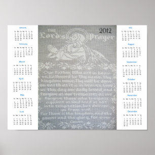 O poster do calendário da Oração 2012 do senhor