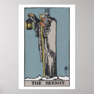 O Poster do cartão Hermit Tarot