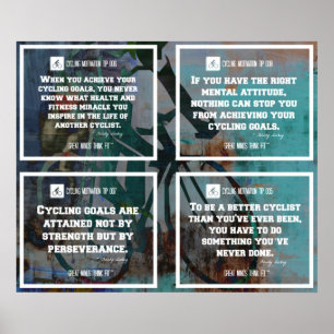O poster do ciclismo cita a colagem 5-8