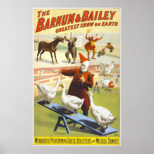 O poster do circo de Barnum & de Bailey