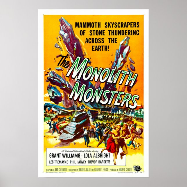 O Poster do filme de Vintage Monolith Monsters (Frente)