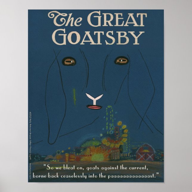 O pôster do Grande Goatsby (11" x 14") (Frente)