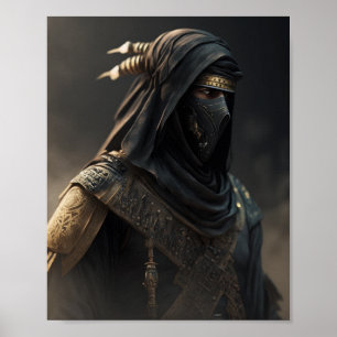 O Poster do guerreiro árabe