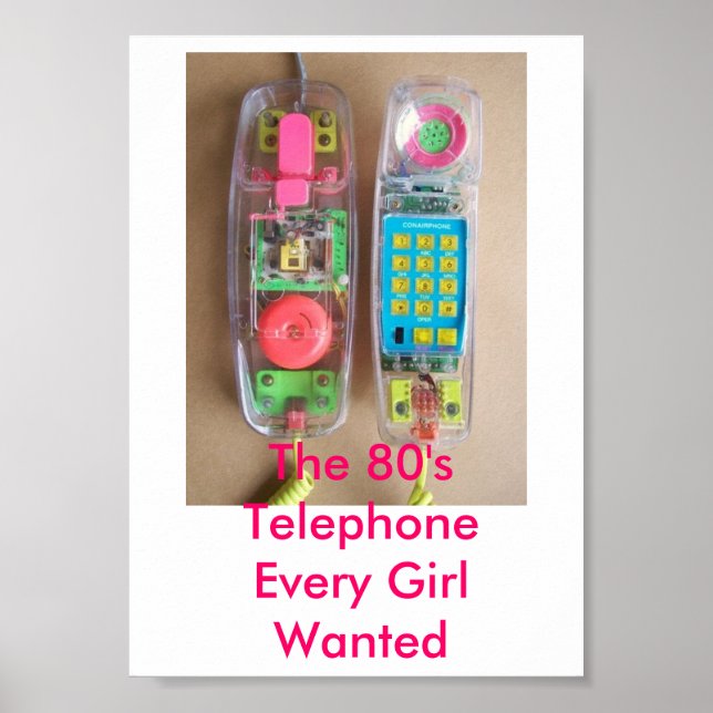 O Poster do telefone do anos 80 (Frente)