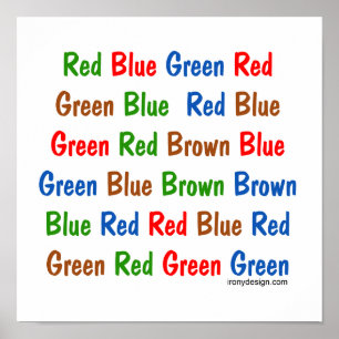 O poster do teste de Stroop