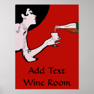 O poster do vinho do vintage edita o texto