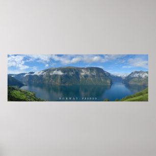 O poster dos fiordes de Noruega