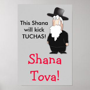 O poster engraçado do tova de Shana cumprimenta