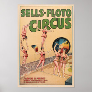 O poster leal do circo do trupe do Tightrope de