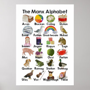 O Poster Manx Alphabet ABC