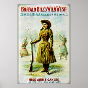 O poster ocidental selvagem Annie Oakley de