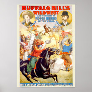 O poster ocidental selvagem de Buffalo Bill