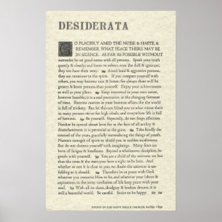 O Poster original de Desiderata por Max Ehrmann