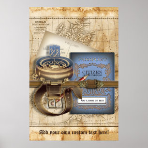 O Poster personalizado do viajante