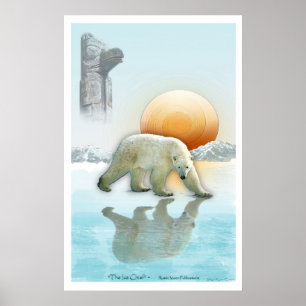 "O poster PRINCIPAL da arte do urso polar do GELO"