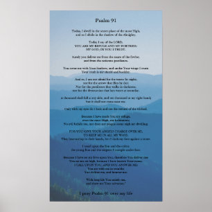 O Poster Psalm 91 pode ser personalizado