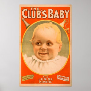 O poster teatral do bebê do clube