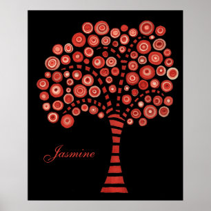 O poster vermelho das canvas de pintura da arte da