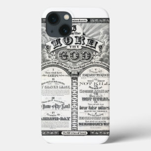 O Poster vintage Dez Mandamentos 1876 Restaurado