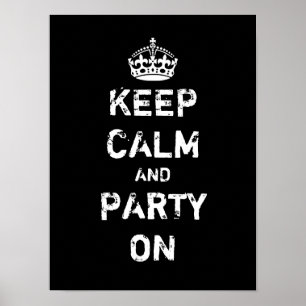 O poster vintage   mantem a calma e o partido no