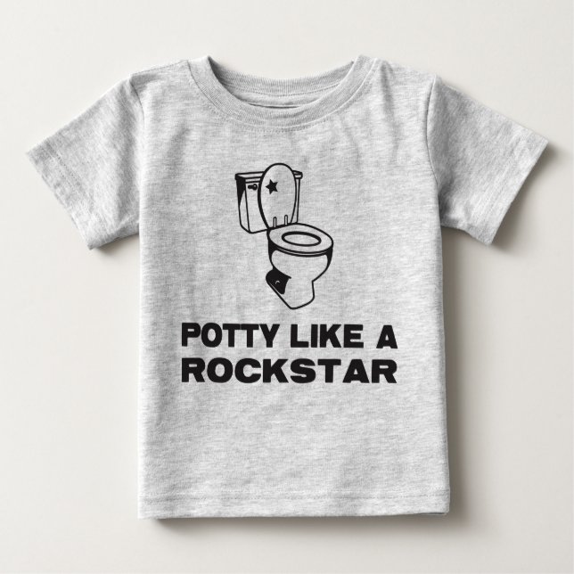 O Potty gosta de uma camisa de Rockstar (Frente)