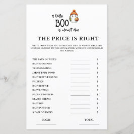 O preço do Halloween é o cartão de jogo do Chá de 