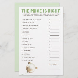 O Preço é o Jogo do Chá de fraldas Certo