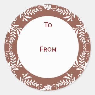 O presente personalizado elegante etiqueta Brown