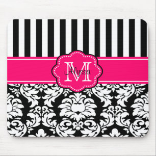 O preto cor-de-rosa pontilha Mousepad