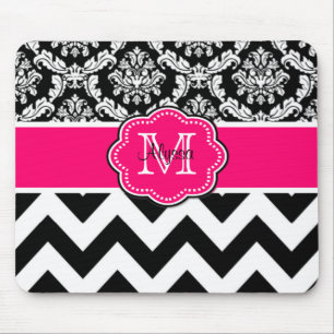 O preto cor-de-rosa pontilha Mousepad