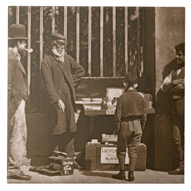 O preto de calçados dramático, 1876-77 (Frente)