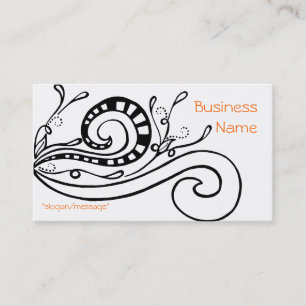 O preto rodou cartão de visita do design do Doodl