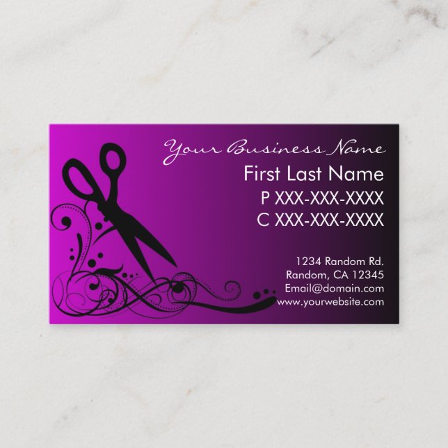 O preto roxo desvanece-se cartões de visitas do (Frente)