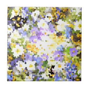 O primavera do vitral floresce o verde violeta