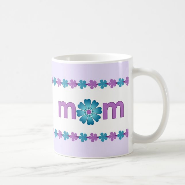 O primavera roxo do dia das mães floresce a caneca (Direita)